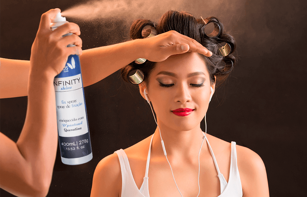 Spray de fixação para o penteado perfeito para o fim de ano